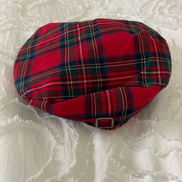 Janie and Jack Red Plaid Tartan Newsboy Cap NWT - Picture 1 of 3